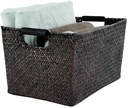SAMPAN CESTO IN GIUNCO FUME' 36x20xH.26 CM 