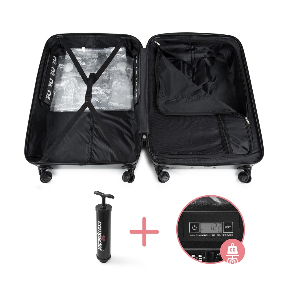 Hybrid Set 2 Valigie Cosmos Nero S/XL