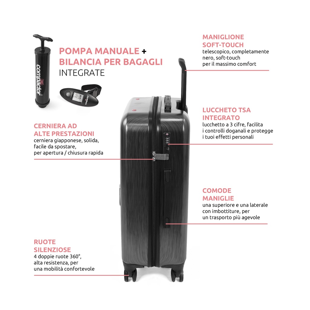 Hybrid Valigia Graphite Large