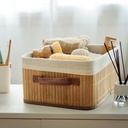 BAMBOO CESTINO RETT NATURALE 35 x 25 x H.15CM.