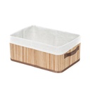 BAMBOO CESTINO RETT NATURALE 35 x 25 x H.15CM.