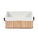BAMBOO CESTINO RETT NATURALE 35 x 25 x H.15CM.