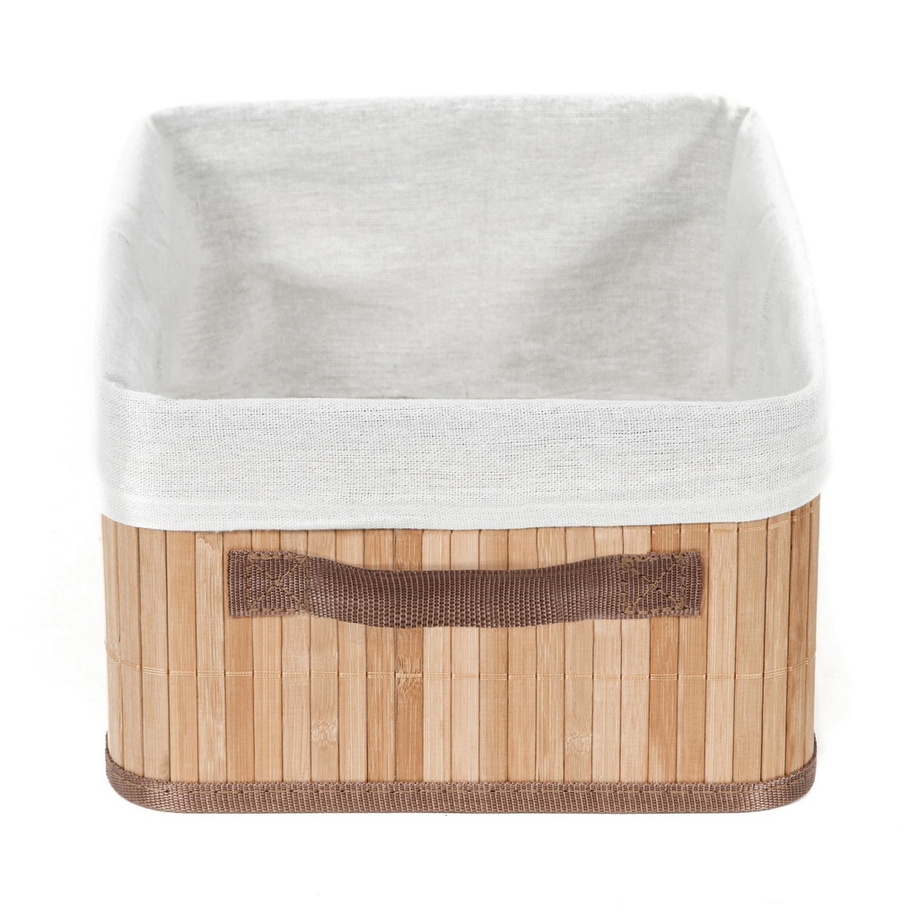 BAMBOO CESTINO RETT NATURALE 35 x 25 x H.15CM.