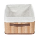 BAMBOO CESTINO RETT NATURALE 35 x 25 x H.15CM.