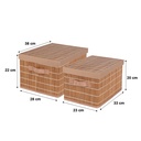 COMPACTOR SET 2 SCATOLE BAMBOO CON COPERCHIO
