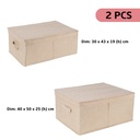 SANDY SET 2 SCATOLE PIEGHEVOLI: 30X43X19H + 40X50X25H. CM.