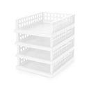 SLIDER SCAFFALE MIDI 4 RIPIANI BIANCO DIM. 340X450X115mm