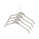 VELVET -  SET 4 VELVET HANGERS WITH SAVE SPACE HOOK