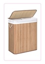 BAMBOO LAUNDRY HAMPER XXL 2 COMPARTIMENTS 100LT