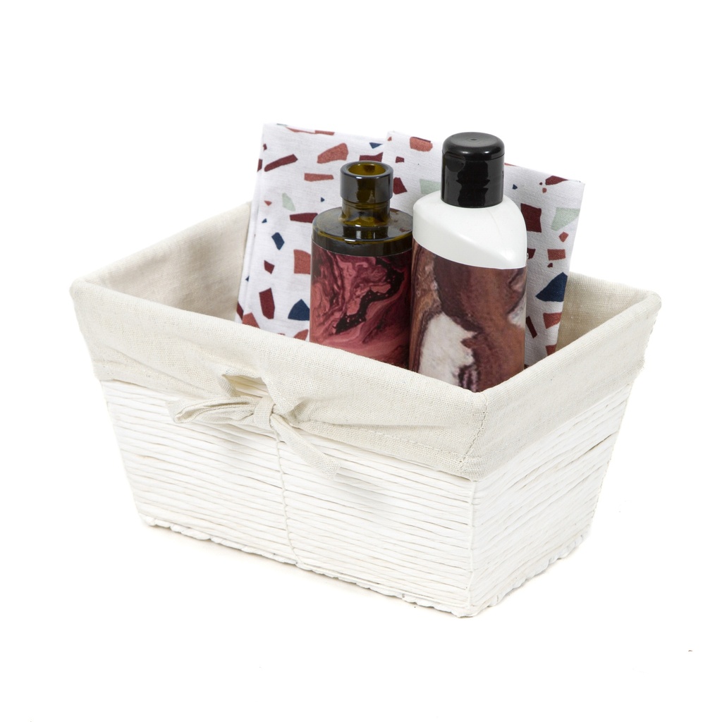 KIMO CESTINO 26X17X14H BIANCO