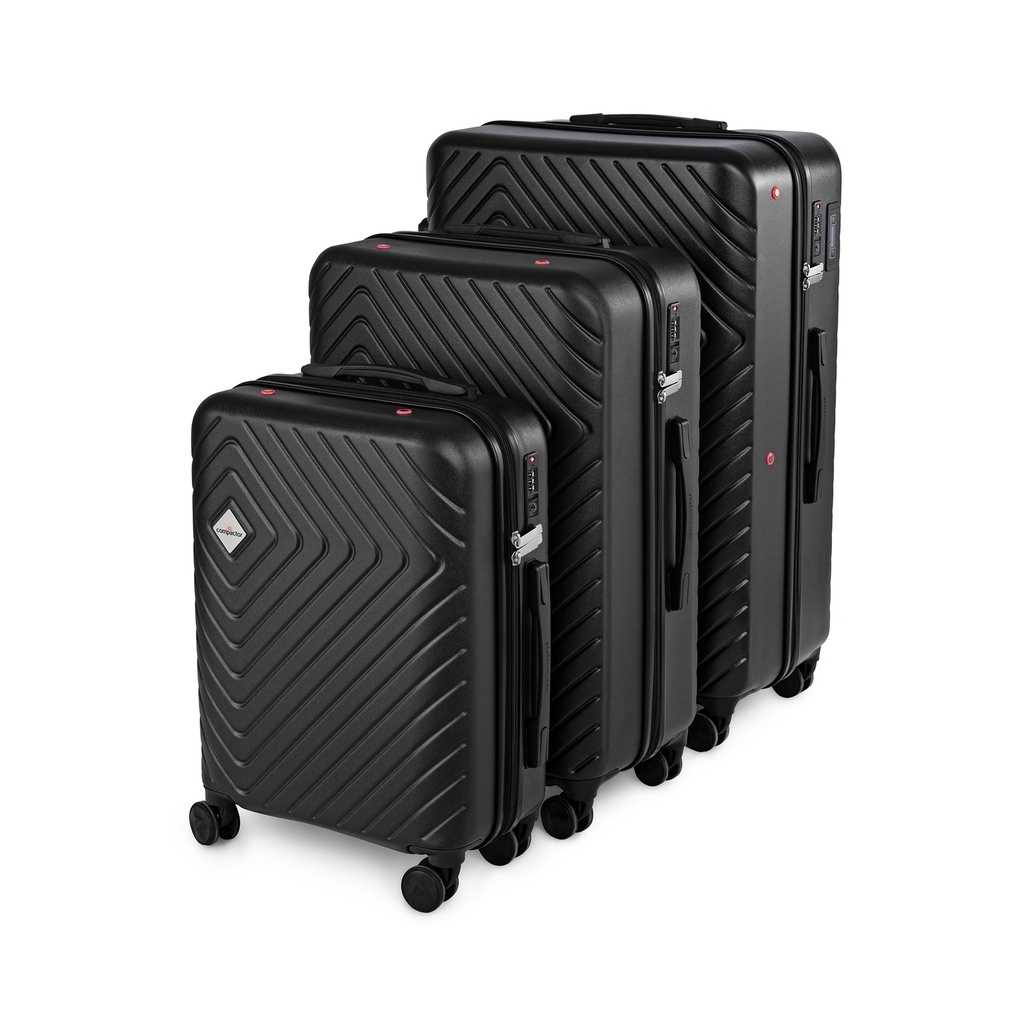 Hybrid -  Cosmos Set  3 black luggages  S/L/XL