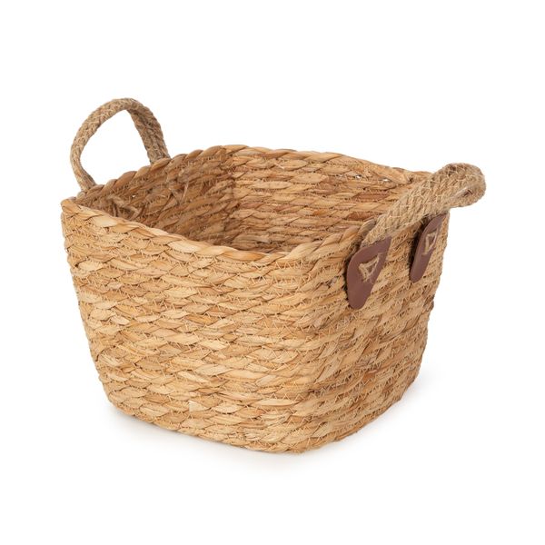 KOH SQUARE BASKET WITH HANDLES  20 X 20 X 14H. CM.