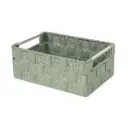 STAN CESTO VERDE SALVIA S C/MAN IN METALLO 25X17X10H.CM.