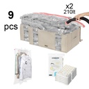 COMPACTOR SET 9 PCS DUNE +  VANILLE BAGS