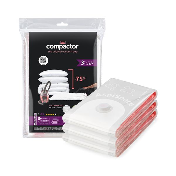 COMPACTOR SET 3 VACUUM COMPRESSIONS BAGS, SIZE XL