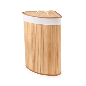 BAMBOO NATURAL CORNER HAMPER XXL
