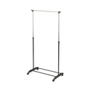 STENDER SINGOLO NERO CON RUOTE