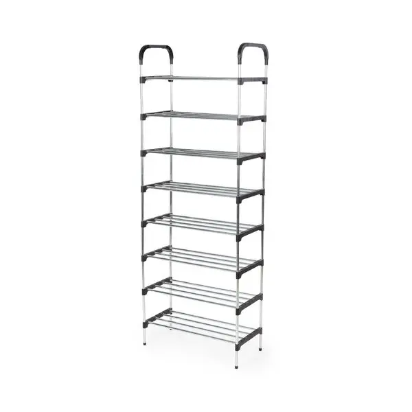 ESSENTIAL METAL SHOE RACK 55X26X147CM. H.