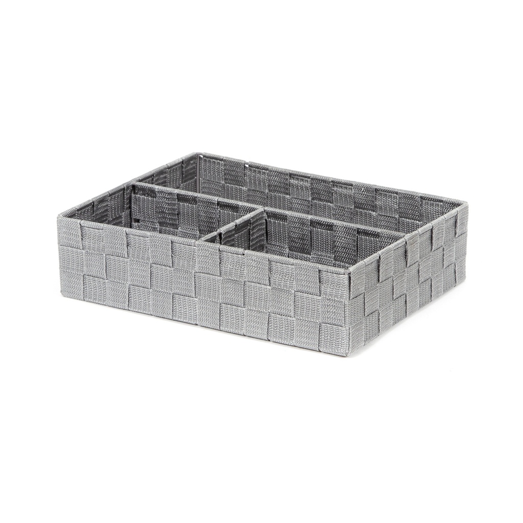 TEX CESTO 3 SCOMPARTI GRIGIO