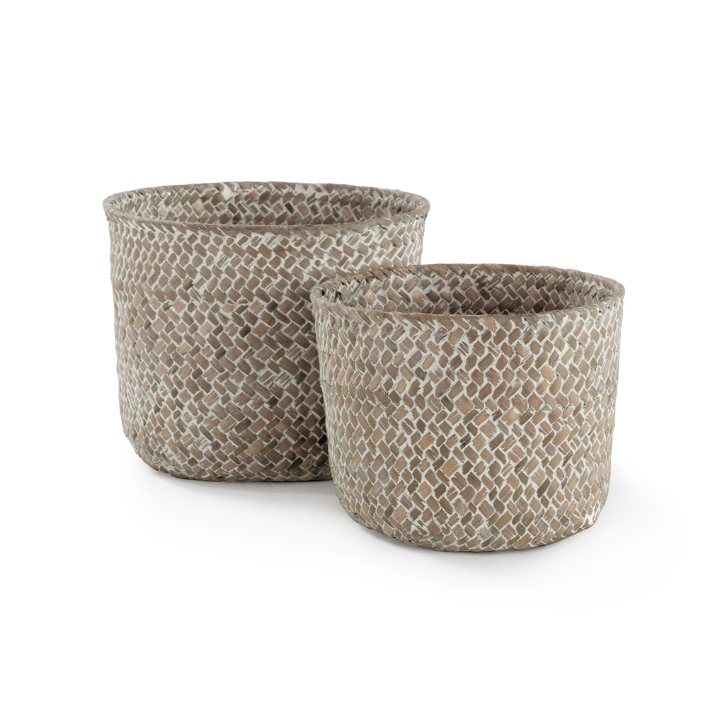 MIKA SET 2 CESTINI BEIGE 16*12 / 14*11 CM