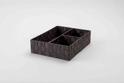 [RAN6754] TEX CESTO 3 SCOMPARTI CIOCCO