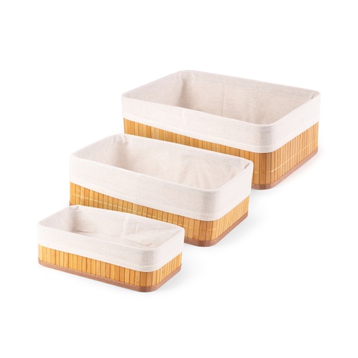 [RAN10569] BAMBOO SET 3 CESTINI RETT