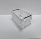 [RAN11894] STAN CESTO BIANCO S C/MANIGLIE IN METALLO 25X17X10H.CM.