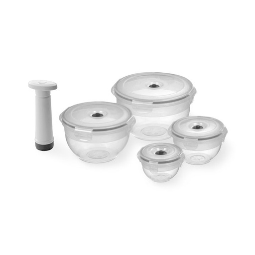 [ACC923] Aspifresh Set 4 x Contenitori sottovuoto per alimenti + pompa,