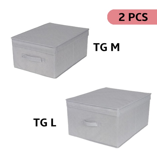 [RAN11961] BOSTON SET 2  SCATOLE PIEGHEVOLI: 30X43X19H. CM + 40X50X25H. CM