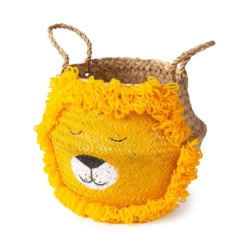 [RAN11865] BELLY BASKET  "LION" DESIGN, M 30X30X28 (H) CM.
