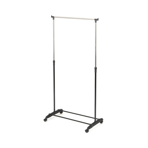 [RAN9413] CLOTHES RAIL BLACK WITH WHEELS