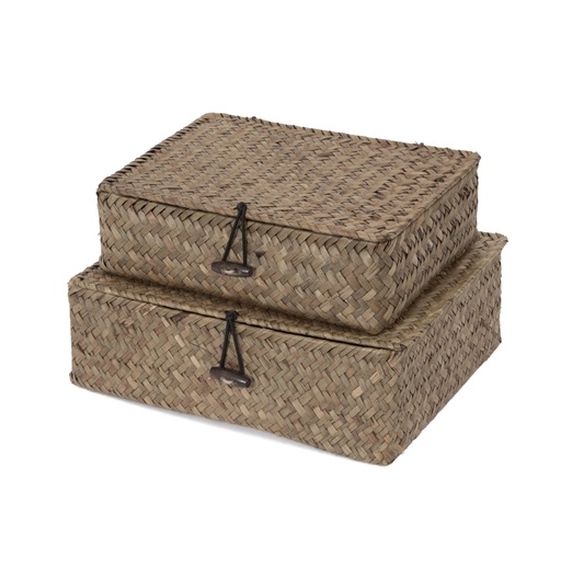 [RAN7868] MACAO SET 2 CESTI MARRONE