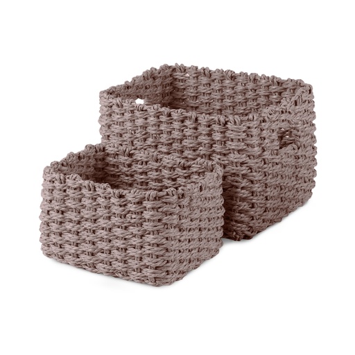 [RAN7420] LISOU SET 2 CESTINI IN CARTA COLOR GRIGIO