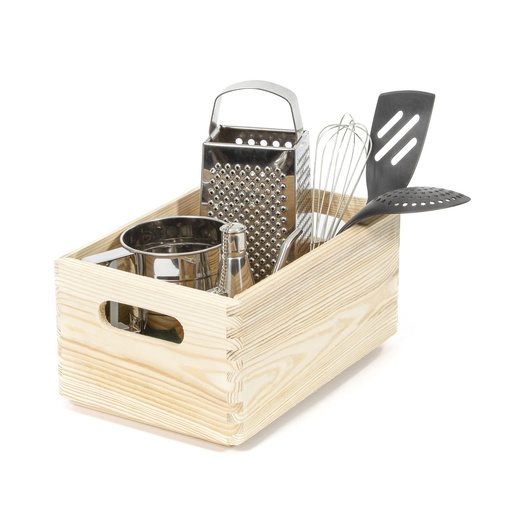 [RAN6474] WOOD BOX CESTA LEGNO 30X20X14