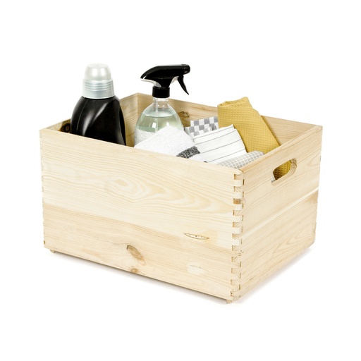 [RAN6476] WOOD BOX CESTA LEGNO 40X30X24