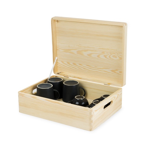 [RAN6480] WOOD BOX SCAT LEGNO 40X30X14