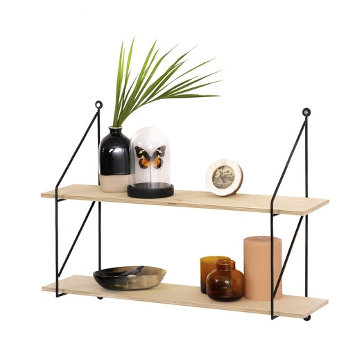 [RAN8893] FRIDA MENSOLA DOPPIA IN LEGNO