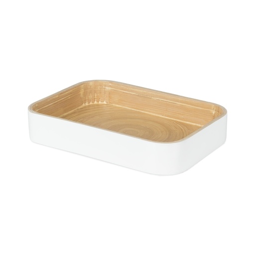 [RAN7291] DANANG VASSOIO BAMBU BIANCO