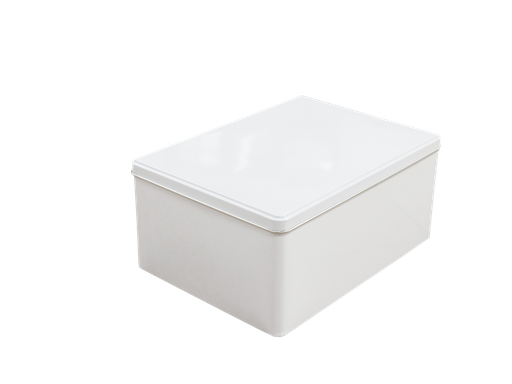 [RAN9316] VAS SCATOLA METALLO  BIANCO