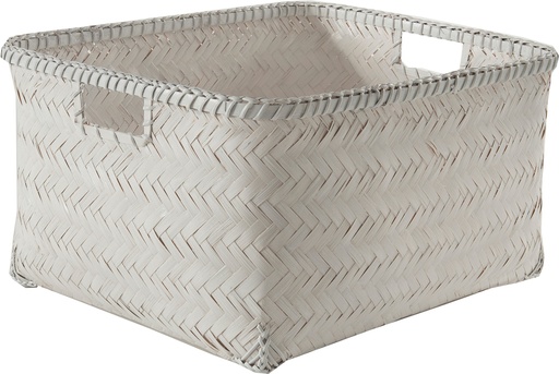 [RAN6831] DALAT CESTO GRANDE BIANCO 41x35x22h cm