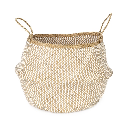 [RAN8413] BELLY CESTO L  NAT-BIANCO